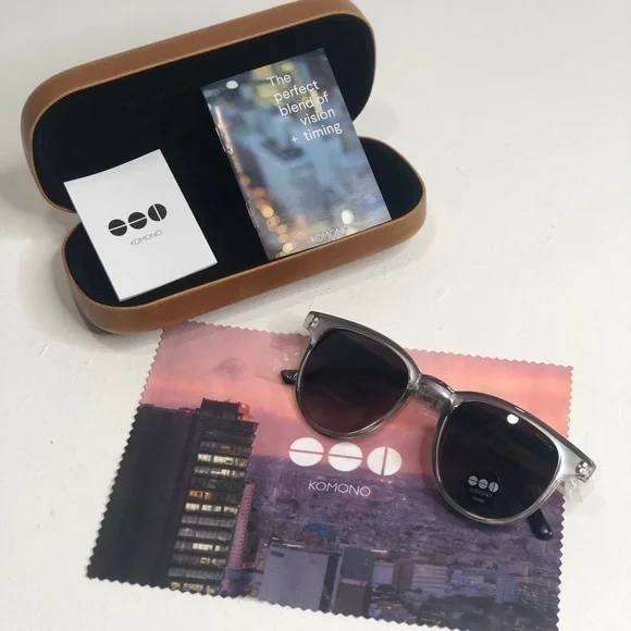 KOMONO Sunglasses Francis Silver/Black NEW sunglasses for women KOMONO New Francis silver black main image 2